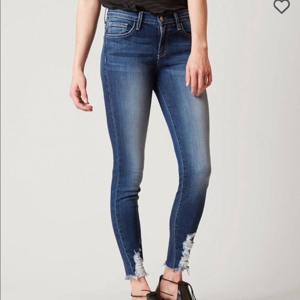 Flying Monkey Mid Rise Ankle Skinny Jeans